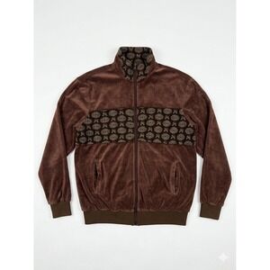 Stacy Adams Track Jacket Mens 2XL Multicolor Aztec Southwest Geometric Full Zip